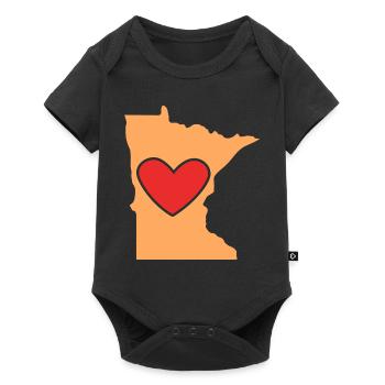 Liebe Minnesota Design für stolze Minnesotaner - Baby Premium Kurzarmbody - Schwarz - Vorne