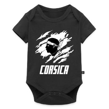 Drapeau Corse - Body à manches courtes Premium Bébé - noir - Devant