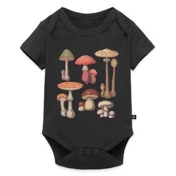 Mushroom Mycology Fungi Foraging Mushroom Lover - Baby Premium short-sleeve bodysuit - black - Front