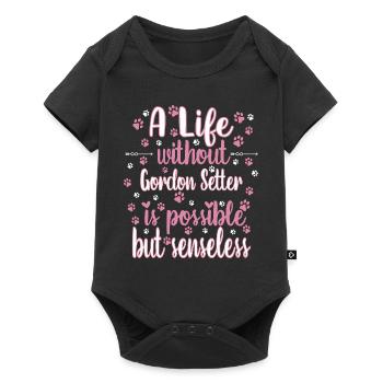 Leben Liebe Hunderasse Gordon Setter Hund - Baby Premium Kurzarmbody - Schwarz - Vorne