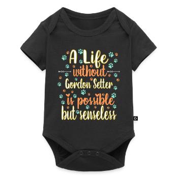 Leben Liebe Hunderasse Gordon Setter Hund - Baby Premium Kurzarmbody - Schwarz - Vorne