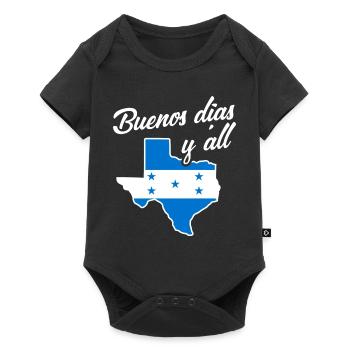Honduranisch-texanisches Design für Einwanderer - Baby Premium Kurzarmbody - Schwarz - Vorne