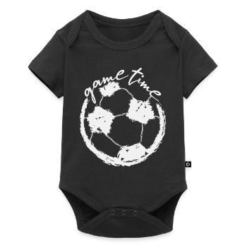 Football match time - Baby Premium short-sleeve bodysuit - black - Front