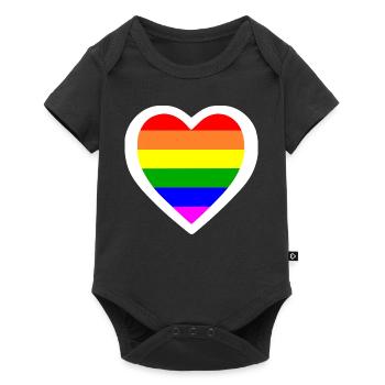 Lgbtq - Body à manches courtes Premium Bébé - noir - Devant