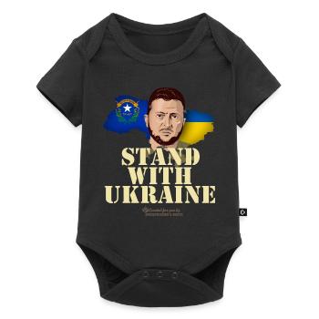 Ukraine Nevada Selenskyj - Baby Premium Kurzarmbody - Schwarz - Vorne