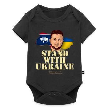 Ukraine Wyoming - Baby Premium short-sleeve bodysuit - black - Front