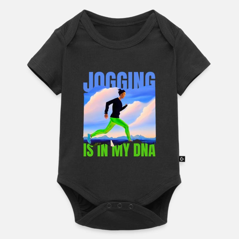 LE JOGGING EST DANS MON ADN - Body à manches courtes Premium Bébé - noir
