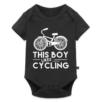 Boy Likes Cycling Cardio Racing Bike - Baby Premium short-sleeve bodysuit - black - Front