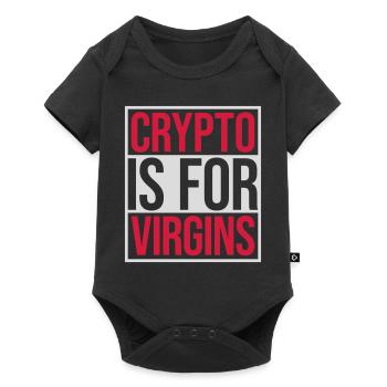 crypto is for virgins - Baby Premium short-sleeve bodysuit - black - Front