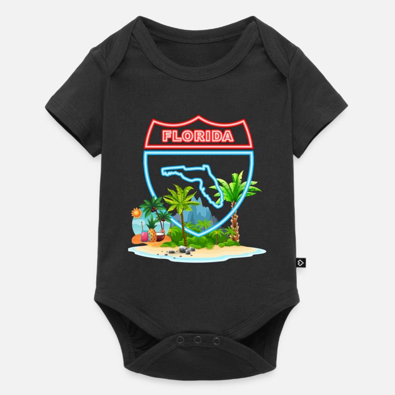 Floride, États-Unis - Body à manches courtes Premium Bébé - noir