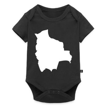 Drapeau de la carte de la bolivie - Body à manches courtes Premium Bébé - noir - Devant