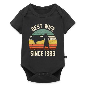 Meilleure épouse depuis 1983 - Body à manches courtes Premium Bébé - noir - Devant