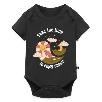 Prenez le temps de profiter de la nature Retro Nature Designs - Body à manches courtes Premium Bébé - noir - Devant