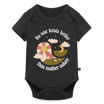Personne ne guérit mieux que Mère Nature Rétro - Body à manches courtes Premium Bébé - noir - Devant