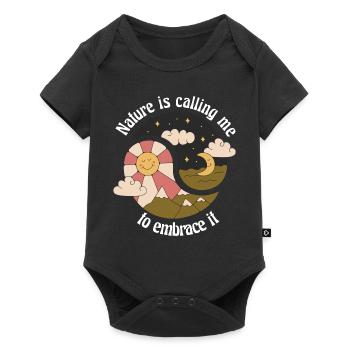 La nature m’appelle à l’embrasser La nature conçoit - Body à manches courtes Premium Bébé - noir - Devant