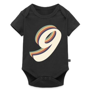 Vintage 9th Anniversary - Baby Premium short-sleeve bodysuit - black - Front