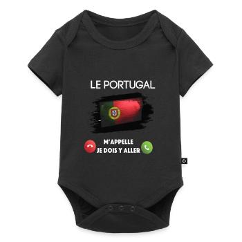 le portugal - Body à manches courtes Premium Bébé - noir - Devant
