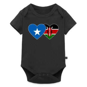 Somalia Kenya Flag Heart - Baby Premium short-sleeve bodysuit - black - Front