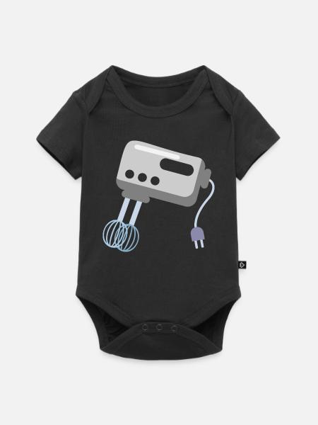 Rührbesen elektrisch Küchengerät - Baby Premium Kurzarmbody - Schwarz
