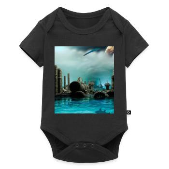 Water ruin - Baby Premium short-sleeve bodysuit - black - Front