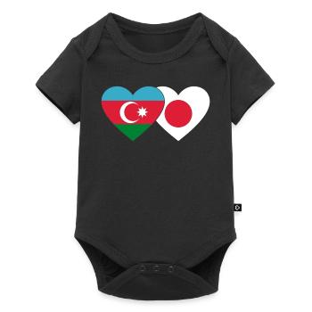 Azerbaijan Japan Flag - Baby Premium short-sleeve bodysuit - black - Front