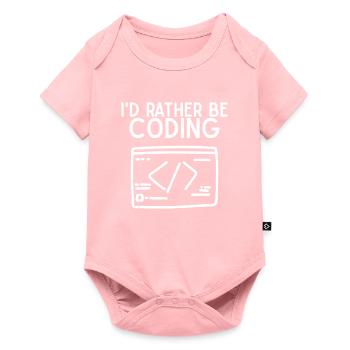 id eher kodieren - Baby Premium Kurzarmbody - Rosa - Vorne