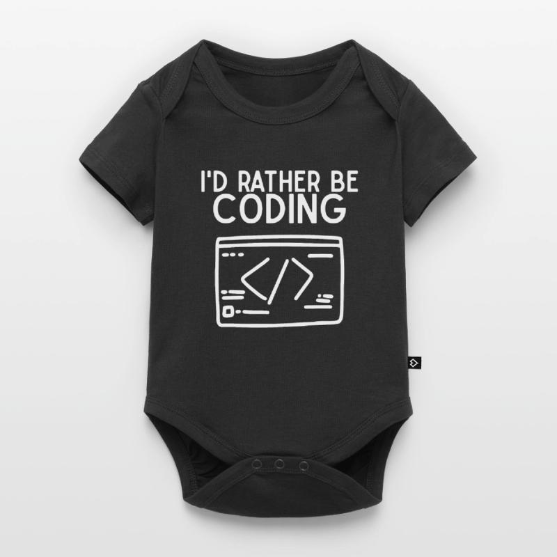 Id Rather Be Coding Baby Premium short-sleeve bodysuit