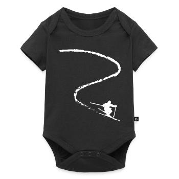 Skiing skiing ski motif for skiers - Baby Premium short-sleeve bodysuit - black - Front