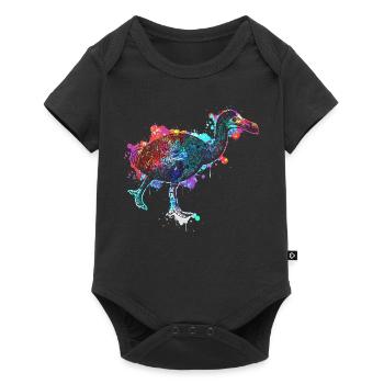 Dodo - oiseau disparu incapable de voler - Body à manches courtes Premium Bébé - noir - Devant