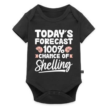 Today's forecast 100% chance of shelling - Baby Premium Kurzarmbody - Schwarz - Vorne