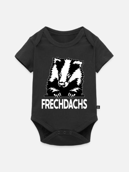 Frechdachs freche Leute wilde Seite - Baby Premium Kurzarmbody - Schwarz