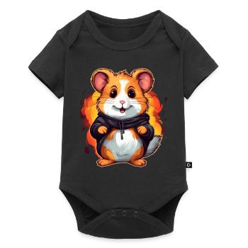 Mignon hamster - Body à manches courtes Premium Bébé - noir - Devant