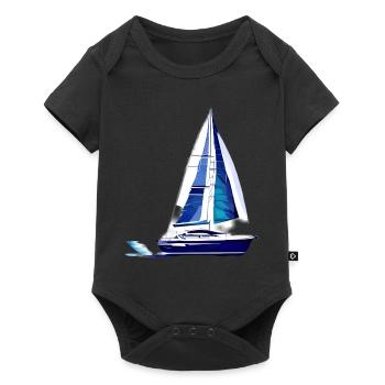 sailing ship sailing sailing sailor sailboat - Baby Premium short-sleeve bodysuit - black - Front