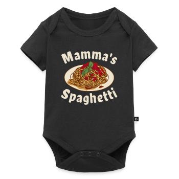 Mamma's Spaghetti - Baby Premium Kurzarmbody - Schwarz - Vorne