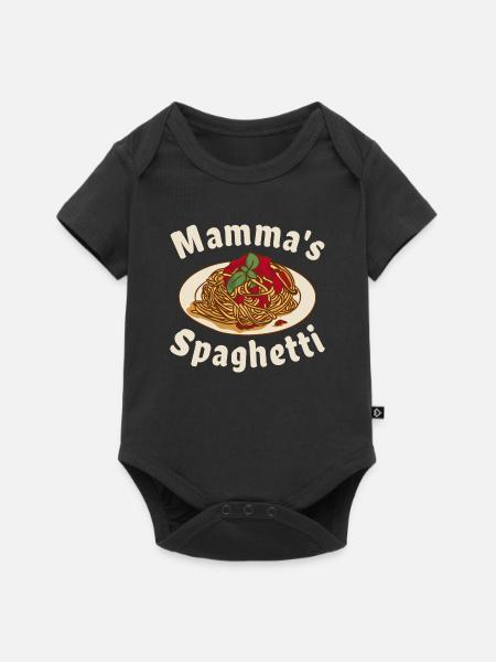 Mamma's Spaghetti - Baby Premium Kurzarmbody - Schwarz