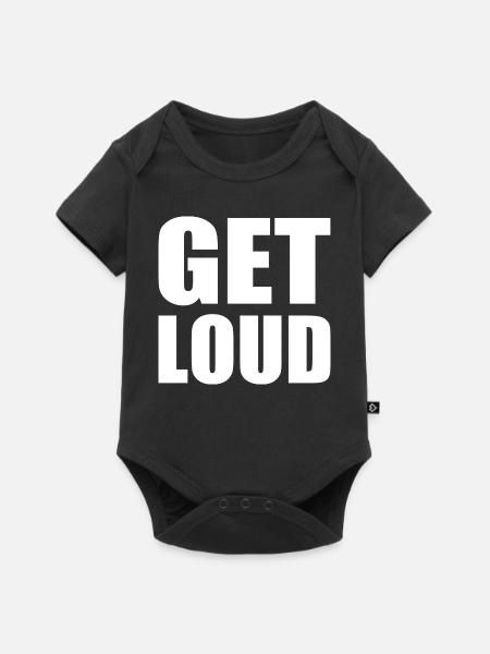 Get loud - Baby Premium Kurzarmbody - Schwarz
