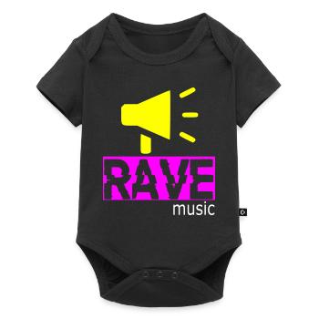 Rave music - Baby Premium short-sleeve bodysuit - black - Front