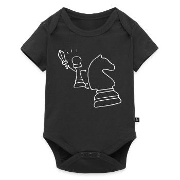 Chess Pawn Knight - Baby Premium short-sleeve bodysuit - black - Front
