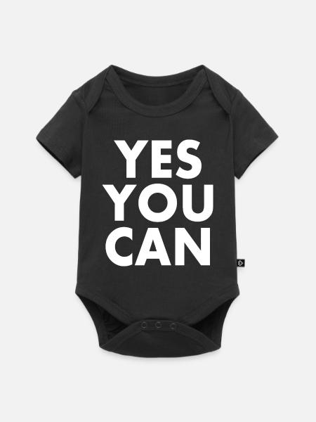 Yes you can - Baby Premium Kurzarmbody - Schwarz