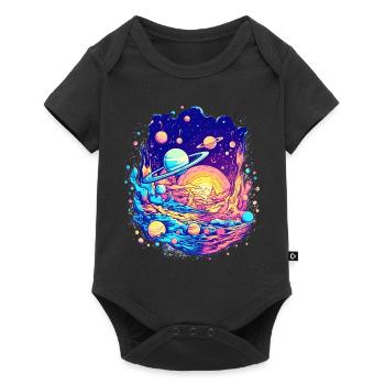 There are many planets in space and in the universe - Baby Premium short-sleeve bodysuit - black - Front