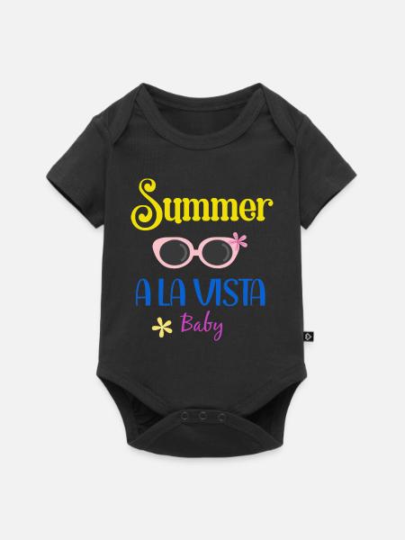 Sommerferien - Summer Vibes - Baby Premium Kurzarmbody - Schwarz