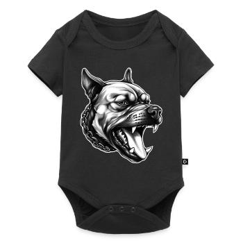 Puissance du pitbull – Fort. Loyal. Intrépide. - Body à manches courtes Premium Bébé - noir - Devant
