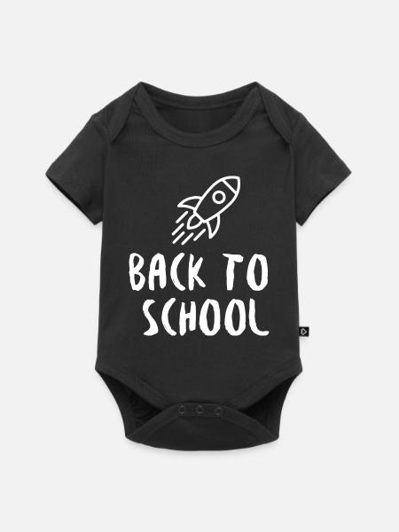 T-shirt de l’école spatiale, cadeaux de rentrée scolaire - Body à manches courtes Premium Bébé - noir