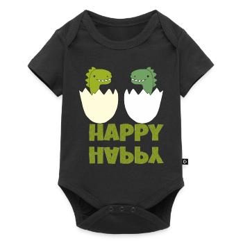 Dinos Happy - Baby Premium short-sleeve bodysuit - black - Front