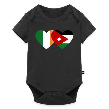 Ireland Jordan Flag Heart - Baby Premium short-sleeve bodysuit - black - Front
