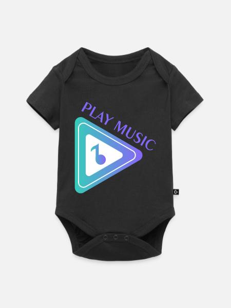 MUSIK - Baby Premium Kurzarmbody - Schwarz
