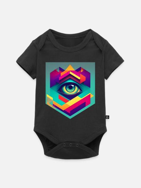 Retro 2 cut - Baby Premium Kurzarmbody - Schwarz