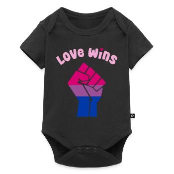 Love Wins Bisexual Pride Fist for Equality - Baby Premium short-sleeve bodysuit - black - Front