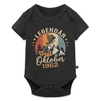 Legendär seit Oktober 1952 - 1952 - Baby Premium Kurzarmbody - Schwarz - Vorne