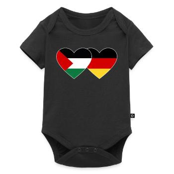 Drapeau de la Palestine Allemagne - Body à manches courtes Premium Bébé - noir - Devant